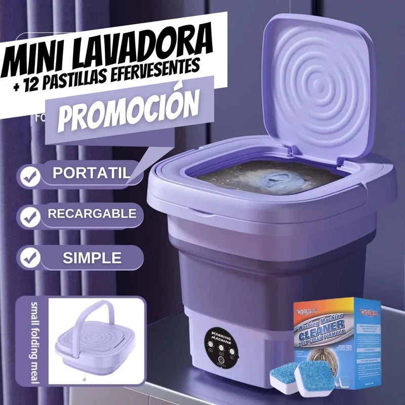 Mini Lavadora Portátil Plegable 🔥 DESCUENTO IMPERDIBLE SOLO HOY 🔥